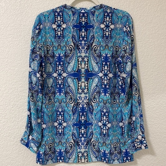 Doncaster Too Silk Paisley Print business casual - Picture 8 of 12